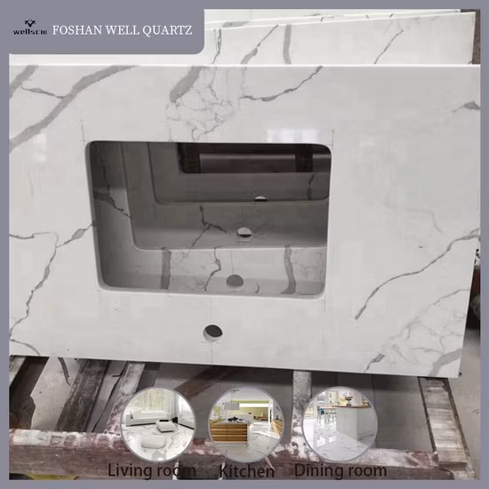 Fornecedor da China CE Novo quartzo de superfície sólida de pedra de quartzo para bancada de cozinha ou balcão de barra Material de quartzo de construção de alta qualidade Mesa De Cuarzo Quartz